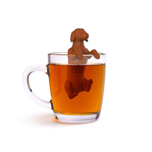 Silicone Hot Dog Tea Infuser with Color Box Packaging